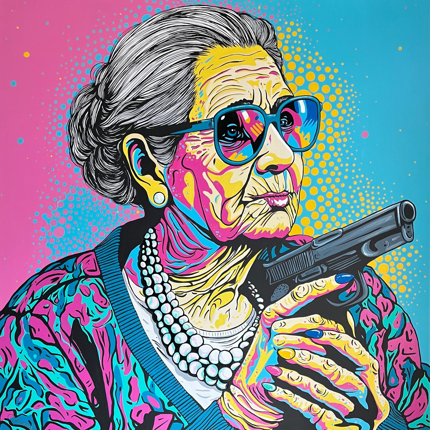 Granny Glock - Print